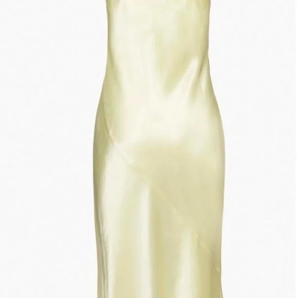 Aritzia Babaton yellow satin dress - Picture 8 of 8